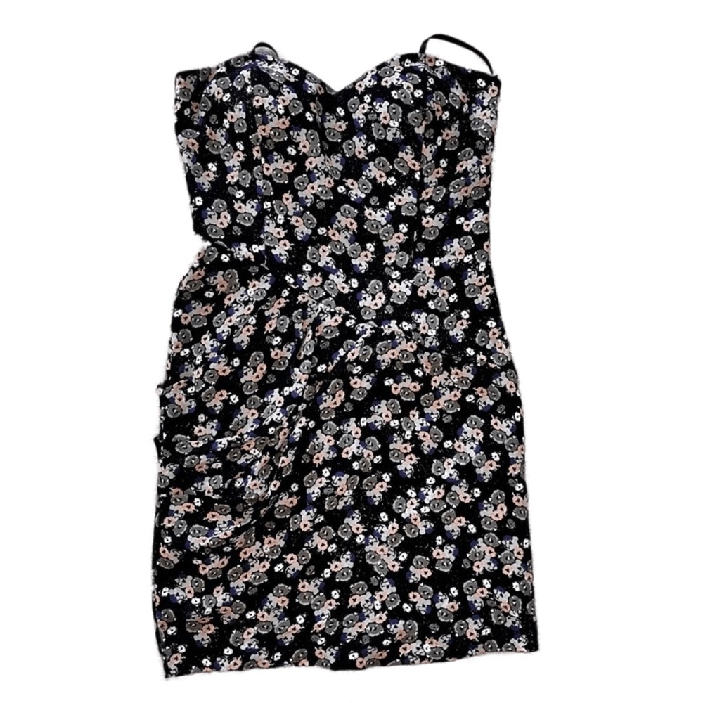 BCBG | Floral | Strapless Mini Dress |